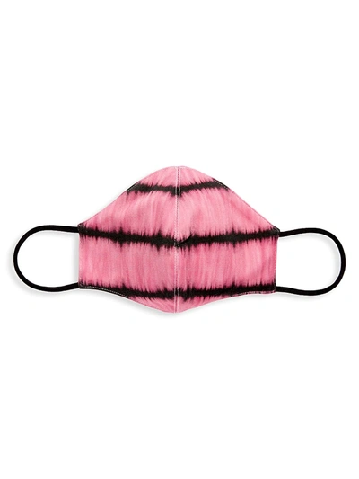 Alice And Olivia Abbi Tie-dye Structured Face Mask In Washed Tie Dye