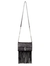 REBECCA MINKOFF EDIE FRINGE QUILTED LEATHER WALLET-ON-CHAIN,400013878856