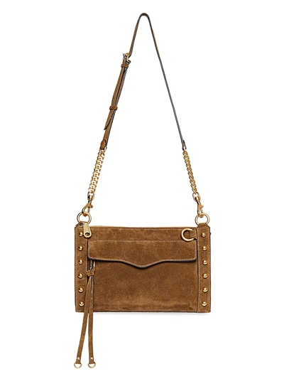 Rebecca Minkoff M.a.b. Studded Suede Crossbody Bag In Military