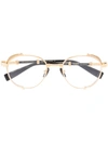 Balmain Gold Tone Brigade-i Round Glasses In Gold
