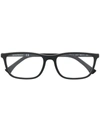 Emporio Armani Rectangle Wayfarer-frame Glasses In Black