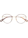 CHLOÉ ROUND TORTOISESHELL WIRE GLASSES