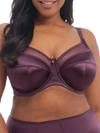 Goddess Keira Satin Side Support Bra In Damson