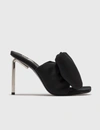 Off-white Sandalen Lyca Bow High Aus Schwarzem, Glattem Leder In Black