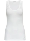 Jil Sander Plus Logo-print Scoop-neck Tank Top In White
