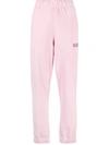 Ganni Pink Software Isoli Elasticized Lounge Pants In Pink & Purple