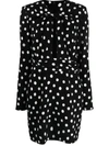 SAINT LAURENT POLKA-DOT MINIDRESS