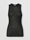 BURBERRY RIB KNIT TECHNICAL COTTON VEST