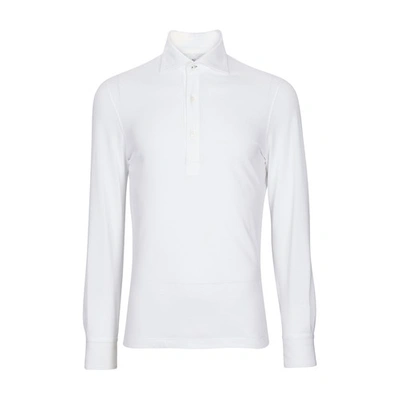 Brunello Cucinelli Polo With Shirt Collar In Blanc