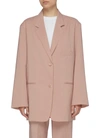 THE FRANKIE SHOP PERNILLE' PADDED SHOULDER SINGLE BREAST OVERSIZE BLAZER