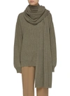 THE FRANKIE SHOP RIB KNIT MOCK NECK SWEATER AND SCARF SET