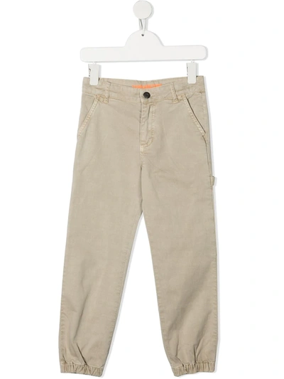 Zadig & Voltaire Kids' Logo-printed Cargo Trousers In Neutrals
