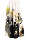 ADAM LIPPES HIGH-WAISTED FLORAL SKIRT