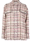 MSGM TWEED LONG-SLEEVE JACKET