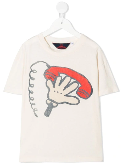 The Animals Observatory Kids' Graphic-print T-shirt In Neutrals