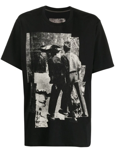 Ziggy Chen Graphic-print Short-sleeved T-shirt In Black