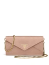 Prada Long Slim Saffiano Envelop Wallet In Pink