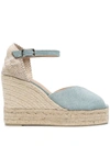 Castaã±er 110mm Bianca Wedge Espadrilles In Blue