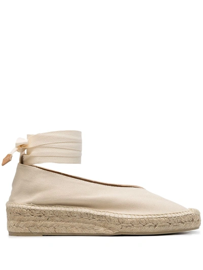 Castaã±er Gea Wedge-ballet Espadrilles In Beige