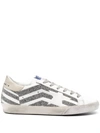 Golden Goose Super-star Flag-motif Low-top Sneakers In White