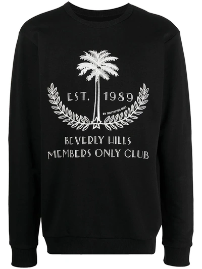 Ih Nom Uh Nit Embroidered Palm Motif Sweatshirt In Black