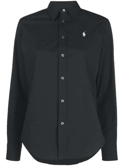 Polo Ralph Lauren Kendall Button-up Shirt In Black  
