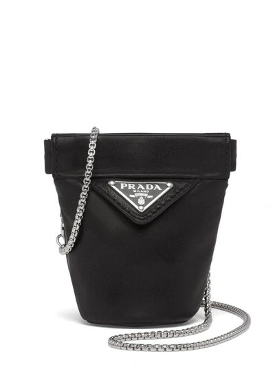 Prada Chain-strap Mini Pouch Bag In Black