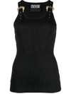 VERSACE JEANS COUTURE BUCKLE STRAP TANK TOP
