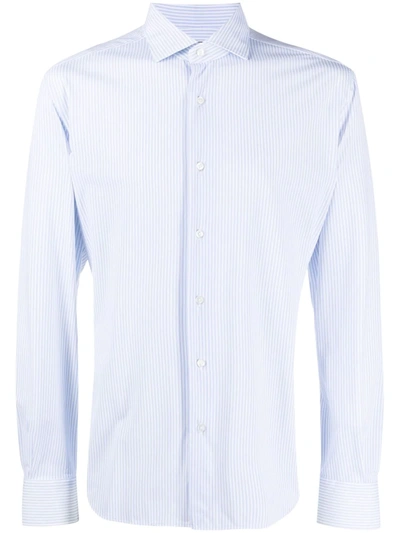Xacus Striped Long-sleeved Shirt In White