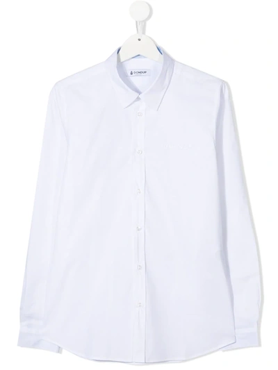 Dondup Teen Button-down Shirt In White