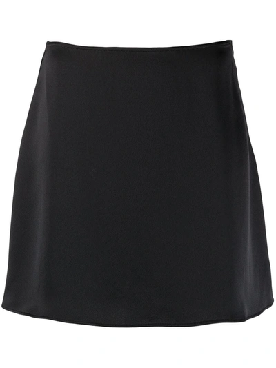 Andamane High-rise Straigh-leg Miniskirt In Black