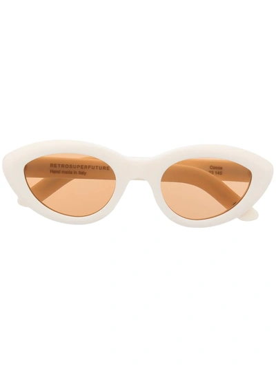 Retrosuperfuture Cocca Cat-eye Sunglasses In White