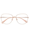 Chloé Oversized Glasses In 金色