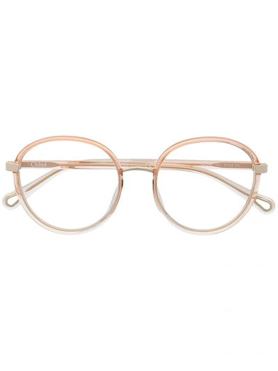 Chloé Oversized Glasses In Gold