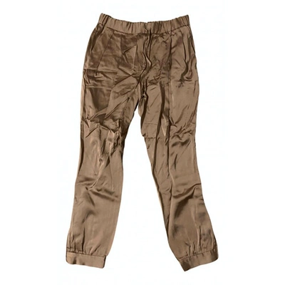 Pre-owned Vionnet Trousers In Beige