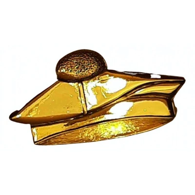 Pre-owned Sonia Rykiel Pin & Brooche In Gold
