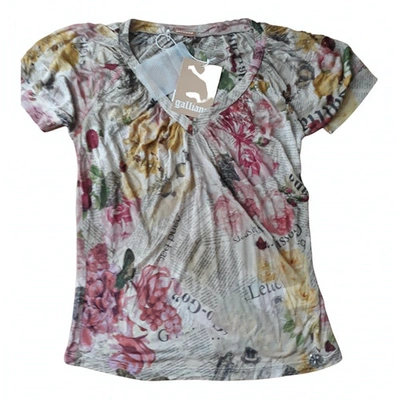 Pre-owned John Galliano Silk T-shirt In Multicolour