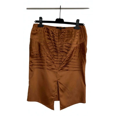 Pre-owned Gucci Silk Mid-length Skirt In Metallic