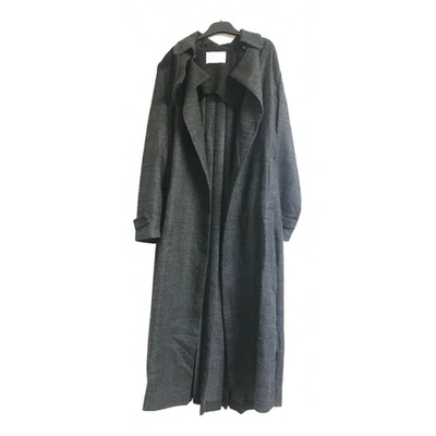 Pre-owned Vionnet Wool Coat In Anthracite