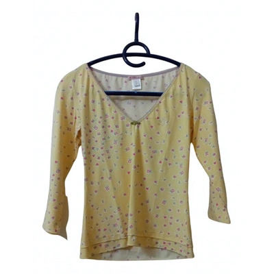 Pre-owned Blumarine Yellow Synthetic Top