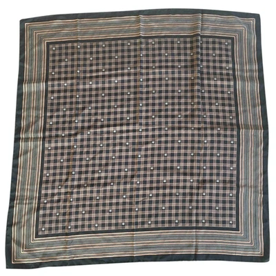 Pre-owned Pierre Cardin Silk Handkerchief In Black