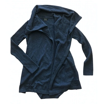 Pre-owned Theory Cashmere Cardigan In Navy