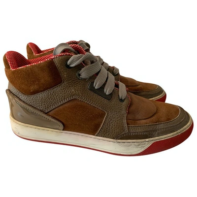 Pre-owned Lanvin High Trainers In Brown