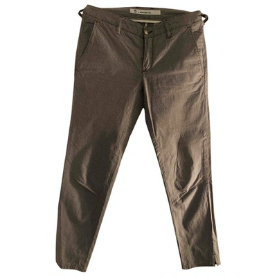 Pre-owned Department 5 Straight Pants In Beige