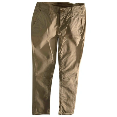 Pre-owned True Nyc Trousers In Beige