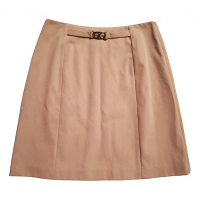 Pre-owned Calvin Klein Mid-length Skirt In Beige