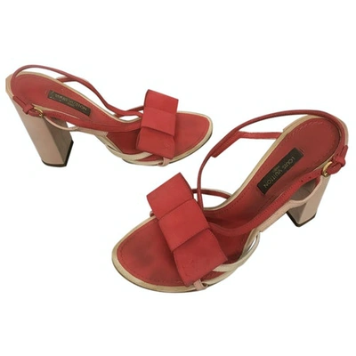 Pre-owned Louis Vuitton Sandals In Red