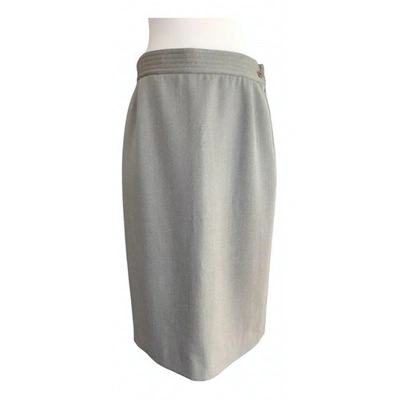 Pre-owned Genny Wool Mid-length Skirt In Beige