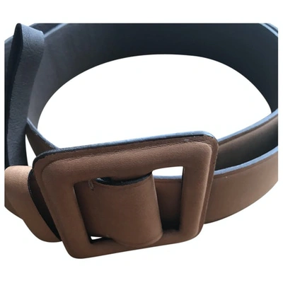 Pre-owned Lanvin Leather Belt In Beige