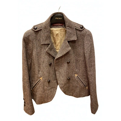 Pre-owned Comptoir Des Cotonniers Wool Jacket In Brown